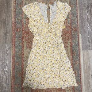 Abercrombie & Fitch Yellow Floral Sundress
